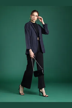 DressBerry Women Solid Boyfriend Fit Single Breasted Blazer