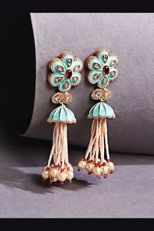 ABDESIGNS Gold-Plated Contemporary Drop Earrings