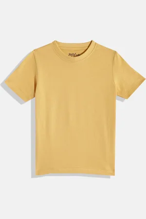 METRO KIDS COMPANY Boys Yellow Solid T-shirt