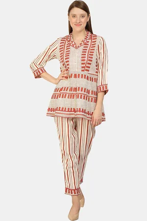 bellamia Women Rust Printed Co-Ords