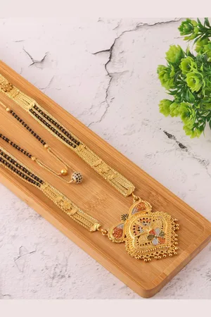 Brandsoon Women Black Gold-Toned Mangalsutra