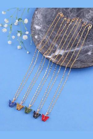 Brandsoon Set of 5 Brass Gold-Plated Necklaces