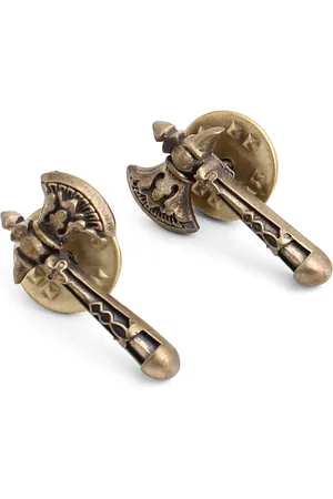 COSA NOSTRAA Men Gold-Toned Battle Axe Collar Tips Accessory Gift Set