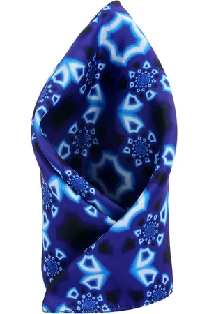 Alvaro Castagnino Men Blue Printed Pocket Square