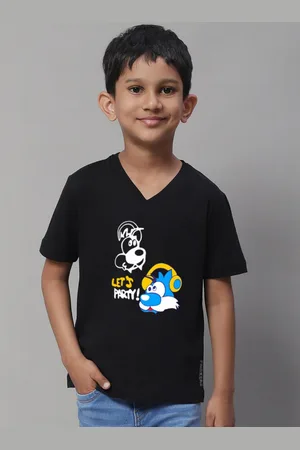Friskers Boys Graphic Printed Slim Fit Cotton Lycra??? T-shirt