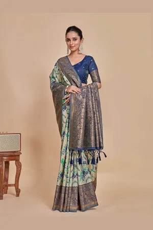 Mimosa Woven Design Zari Kanjeevaram Saree