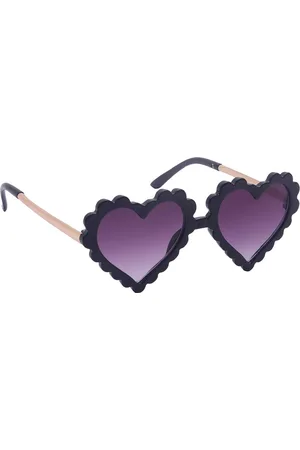 Spiky Unisex Kids Purple Lens & Black Other Sunglasses with UV Protected Lens 2950_BLK_VIO