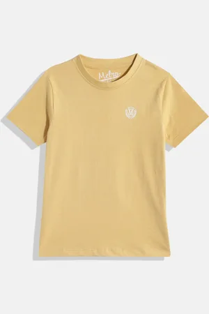 METRO KIDS COMPANY Boys Brand Logo Printed Slim Fit Cotton T-shirt