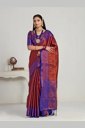 Mimosa Woven Design Zari Kanjeevaram Saree