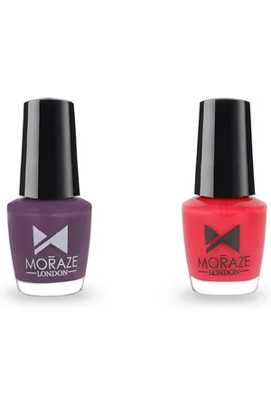 Moraze Nail Polish Pack of 2 - Purple Pheonix & First Kiss- 10 ML (5 ML Each)
