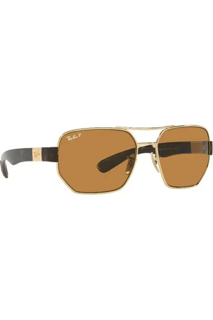 Ray-Ban Unisex Polarized Brown Lens Irregular Sunglasses - 0RB3672001/8360
