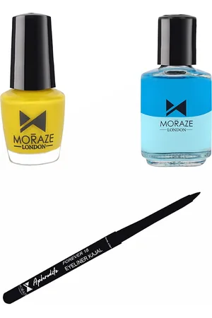 Moraze Pack of Kajal With Nail Polish & Nail Paint Remover - 5 ml & 30 ml