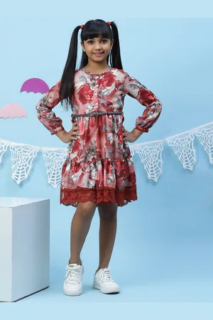 Biba Red & White Floral Printed Dress
