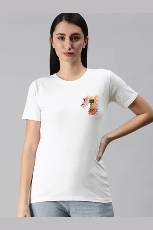 BRATMA Women White Printed T-shirt