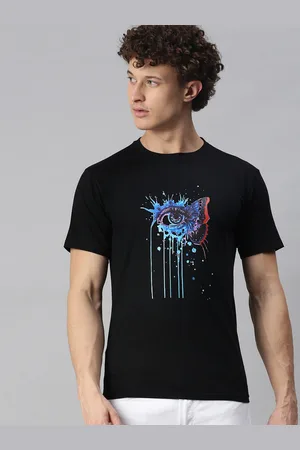 BRATMA Men Black Graphic Print T-shirt