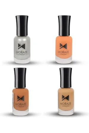 Moraze Women Set Of 4 Multicolour Nail Polishes - 8 ml each