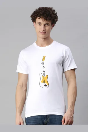 BRATMA Men White Printed T-shirt