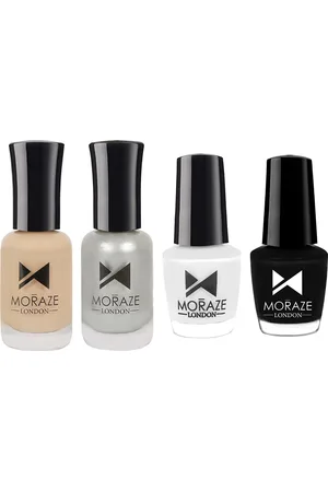 Moraze Pack of 4 Nail Polish Nude & Glossy Nail Polish -16 ML &10 ML