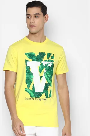 Forever 21 Men Yellow & Green Printed T-shirt