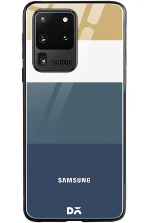 DailyObjects Blue & Brown Subtle Quad Samsung Galaxy S20 Ultra Shock Absorbent Glass Case