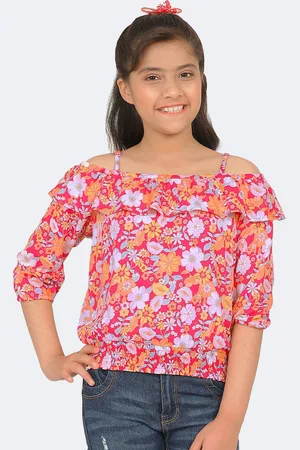 CACA CINA Red Floral Printed Regular top