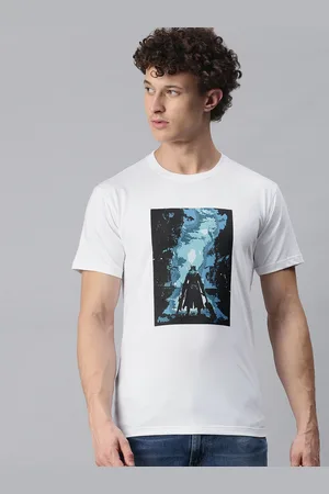 BRATMA Men White Graphic Printed Round Neck Regular Sleeves Cotton T-shirt