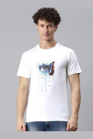 BRATMA Men White Printed T-shirt