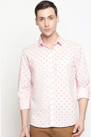Copperline Men Rose Comfort Slim Fit Printed Cotton Casual Shirt