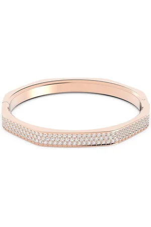 Swarovski Rose Gold-Plated White Octagon Dextera Bangle
