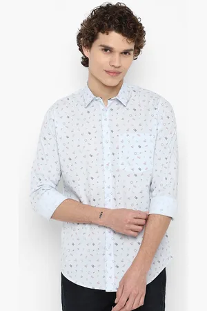 Forever 21 Men Blue Printed Cotton Casual Shirt