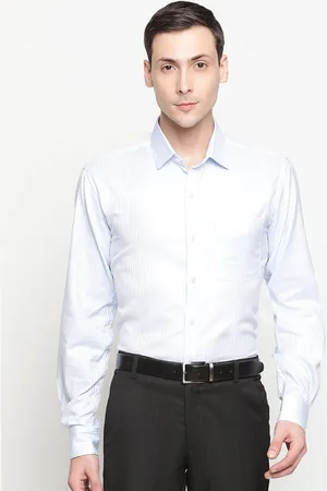 Copperline Men Blue Comfort Slim Fit Cotton Formal Shirt
