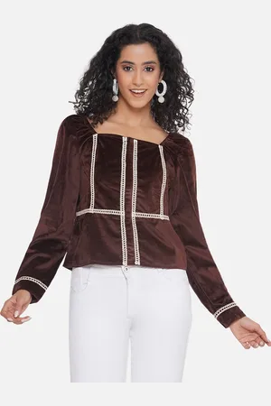 bellamia Square Neck Puff Sleeves Top