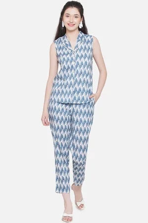 Kalini Printed Sleeveless Top With Trousers