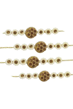 NMII Men Set Of 4 Gold-Plated Bracelet Rakhi