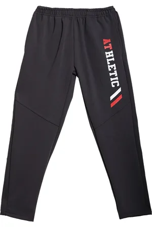 Sweet Angel Girls Charcoal Grey Typography Printed Straight-Fit Track Pants