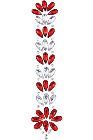 Color Style Artificial Stones Studded Maang Tikka Sticker