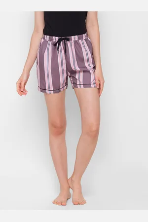 FashionRack Women Pink Striped Lounge Shorts