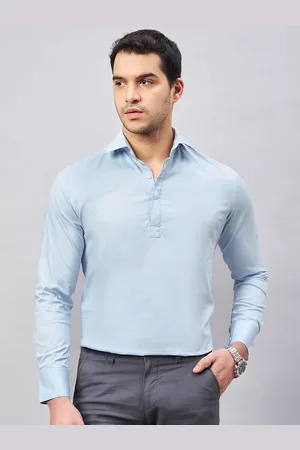 LOUIS STITCH Spread Collar Pure Cotton Semiformal Shirt