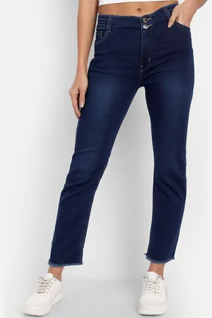 Broadstar Women Jean Straight Fit High-Rise Light Fade Stretchable Jeans
