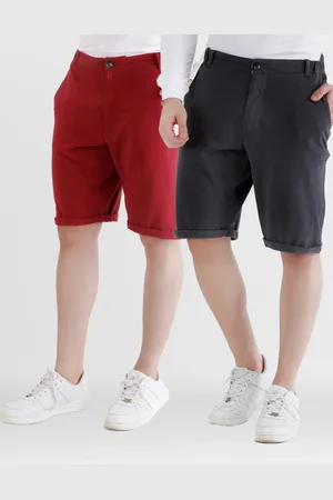 Dream of Glory Inc Men Pack of 2 Maroon & Grey Outdoor Shorts