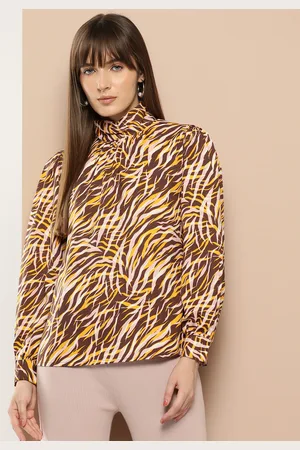 Chemistry Animal Print High Neck Top