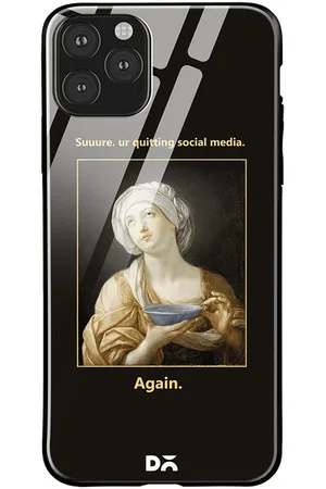 DailyObjects Black & Beige Social Media iPhone 11 Pro Glass Case