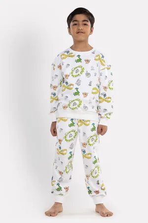Growing Tree Kids Printed Organic Cotton T-shirt with Pyjamas