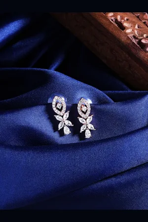 HOT AND BOLD Rose Gold-Plated Stone Studded Classic Studs Earrings