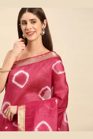 swatika Tie & Dye Zari Pure Cotton Bhagalpuri Saree