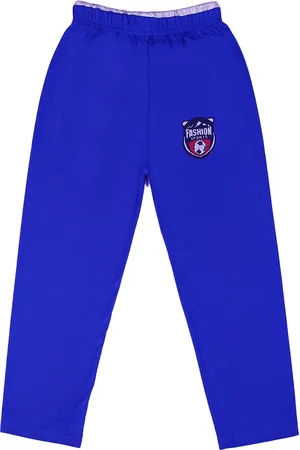 Sweet Angel Girls Blue Solid Straight-Fit Track Pants