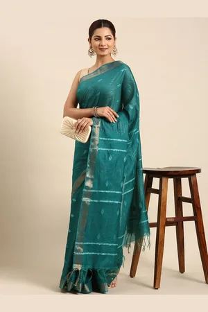 swatika Woven Design Zari Silk Blend Bhagalpuri Saree