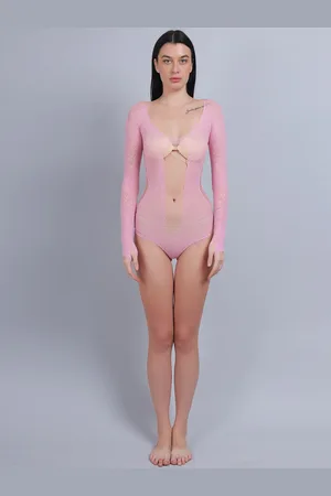 Color Style Printed Stretchable Stockings With Mask For Full Body