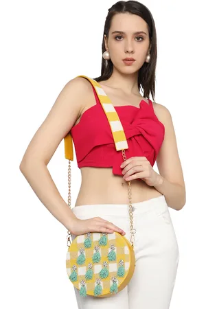 MARKQUES Embellished Structured Leather Sling Bag