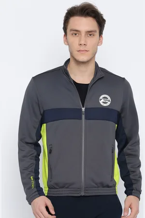 U.S. Polo Assn. Men Grey Colourblocked Sporty Jacket